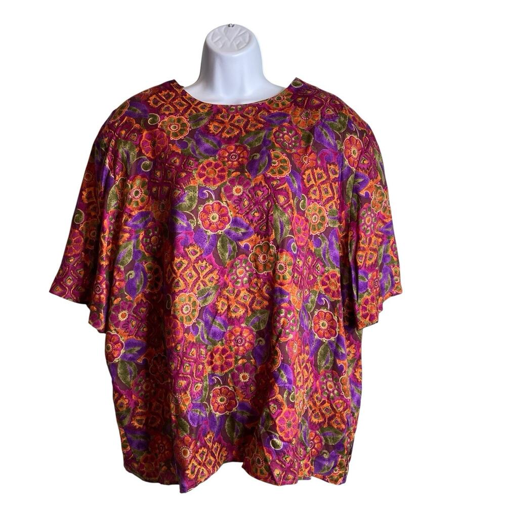 Vintage Charter Club Women’s‎ Floral Blouse Size 20 Cottagecore Fairy Feminine